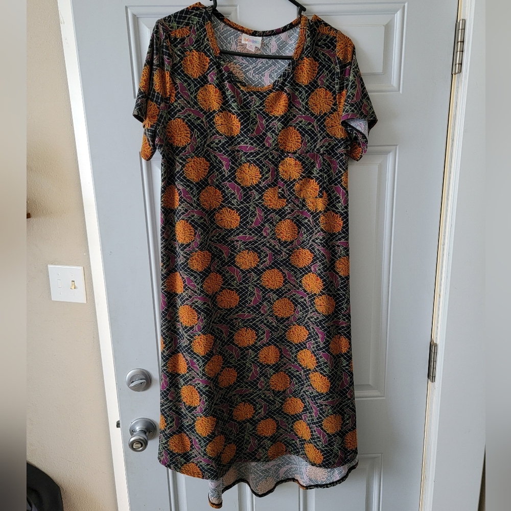LuLaRoe Floral Carly High-Low Swing Dress Size Medium